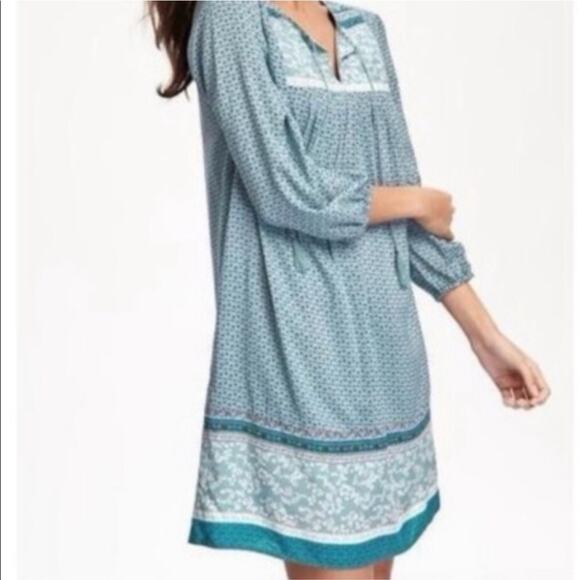 Old Navy Dresses & Skirts - Old Navy Blue/Green Boho Paisley Floral Dress Size XS Petite